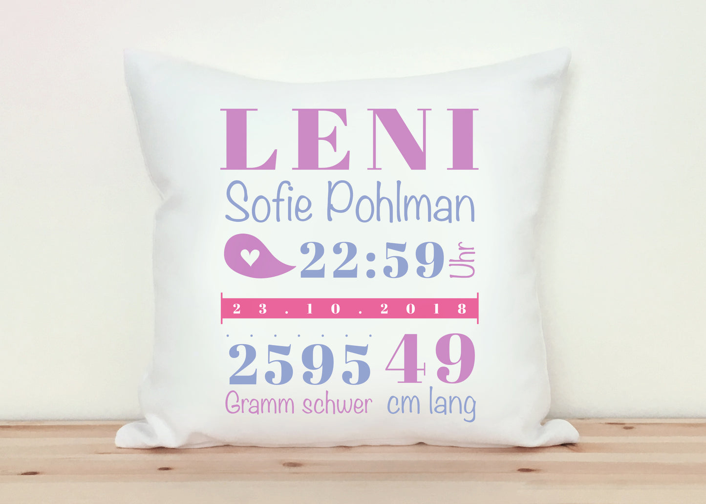 Personalisiertes Babykissen