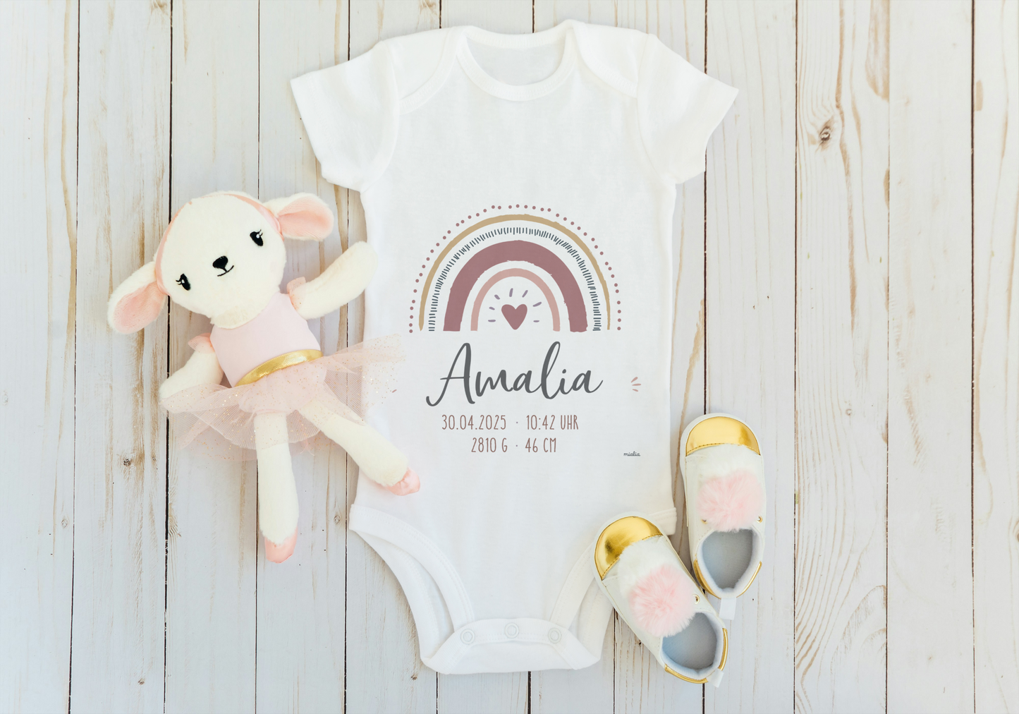 Geburtsdesign mit Namen & Daten | Boho – digitale Vorlage