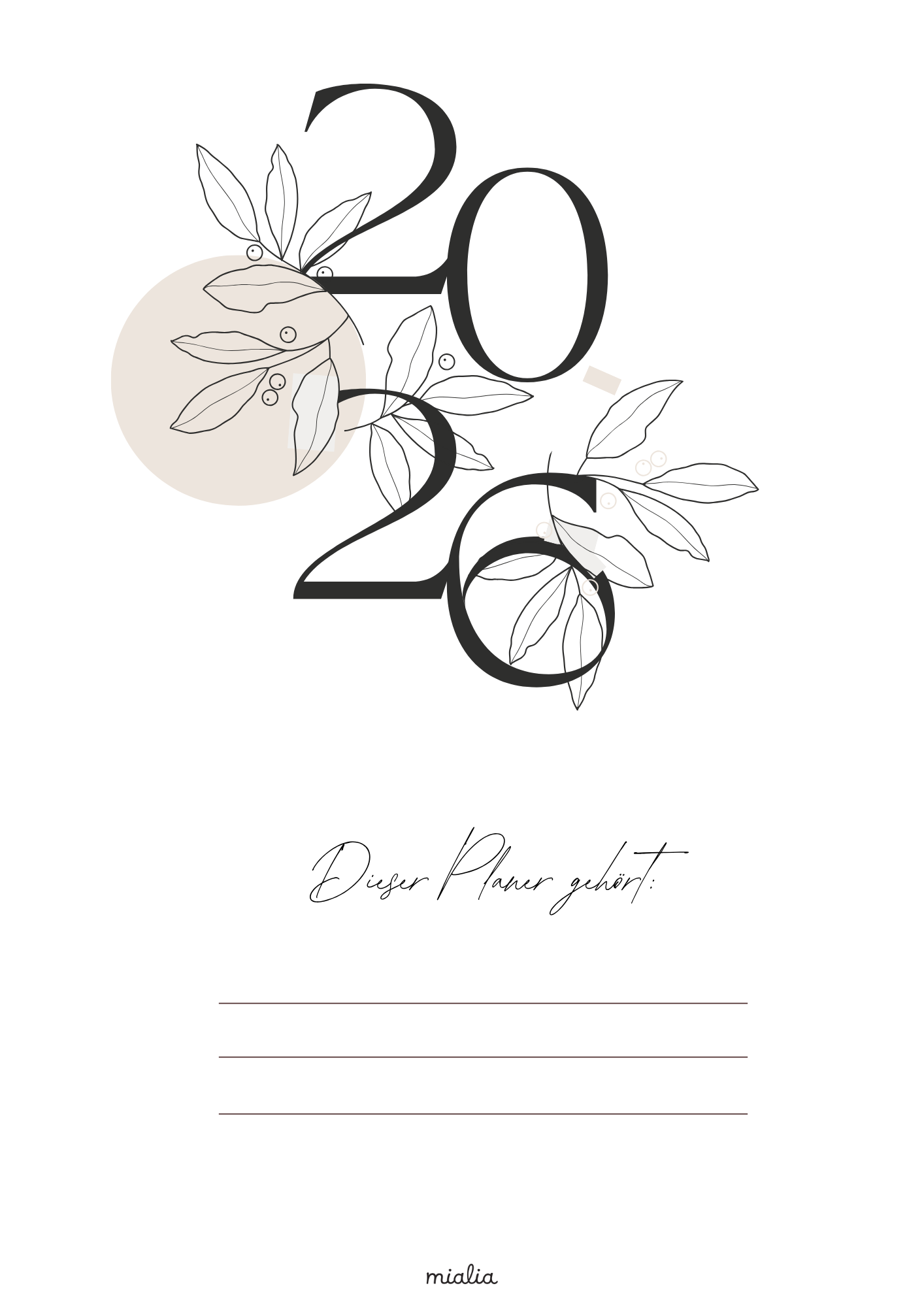 A4 Digital Planner 2026 auf Deutsch – Jahresplaner mit Wochenübersicht, Zielen & Dankbarkeit | Sofortiger Download