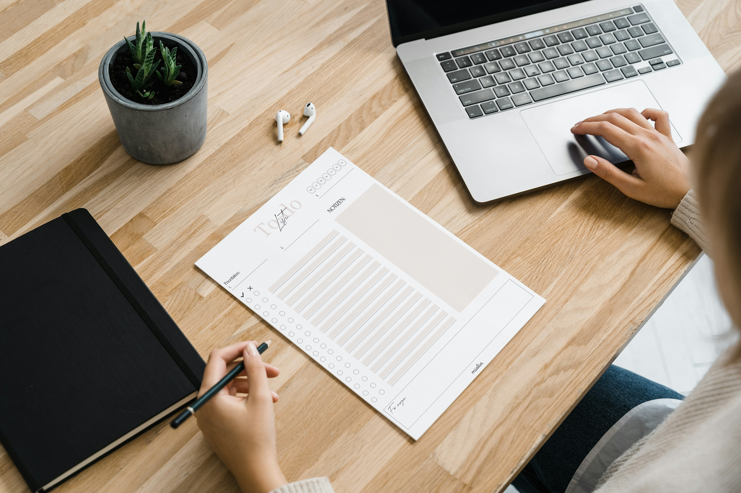 A4 Digital Planner 2026 auf Deutsch – Jahresplaner mit Wochenübersicht, Zielen & Dankbarkeit | Sofortiger Download